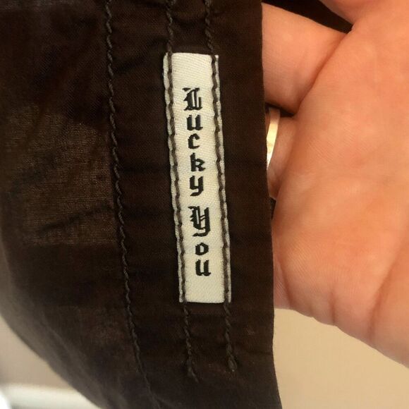 Lucky Brand Mens Brown Button Shirt XL - Picture 6 of 8